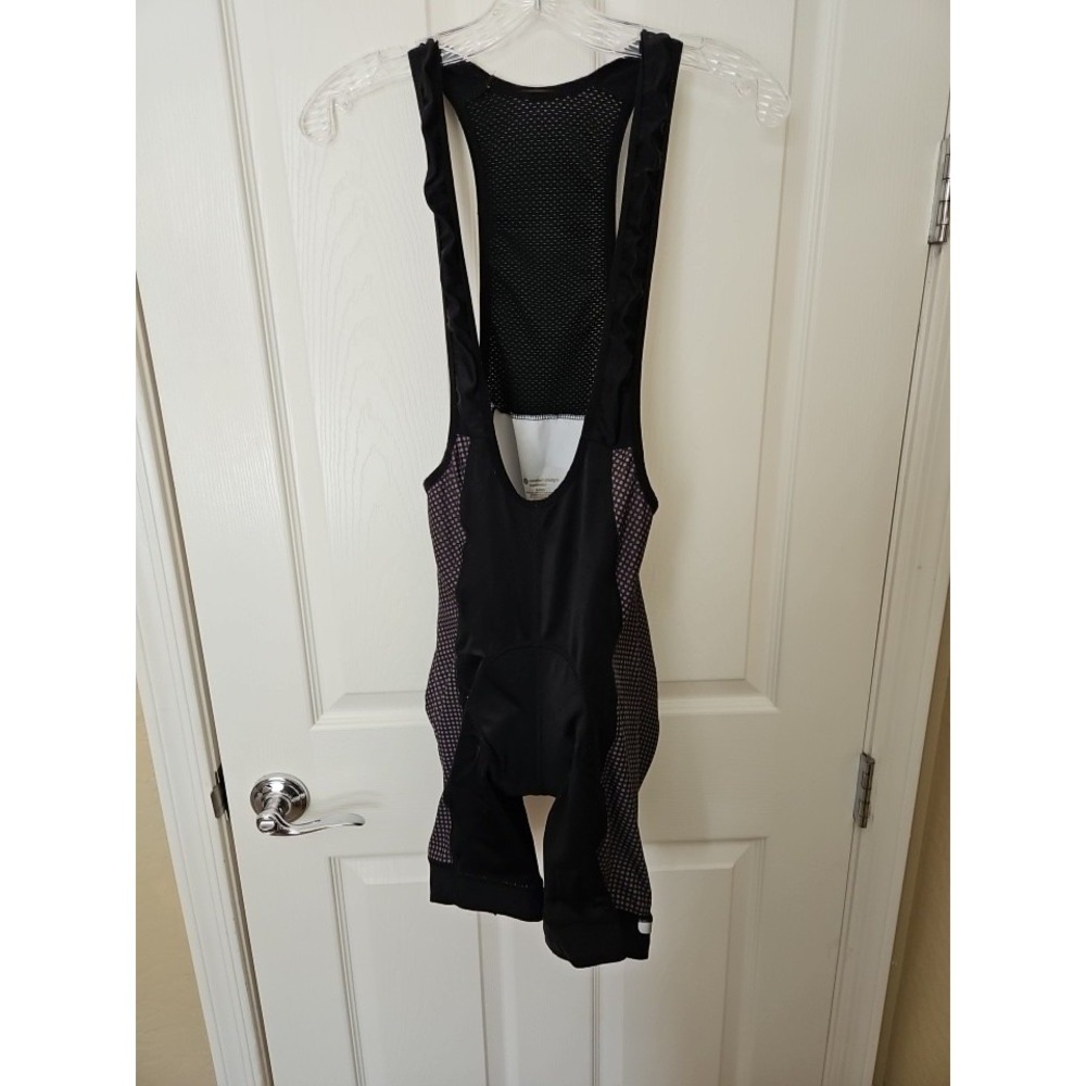 Aero Tech Designs Cyclewear Black Padded Cycling Bib-Short, Made in USA, LG